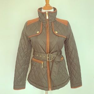 Vince Camuto Olive Green Quilted Jacket Sz S